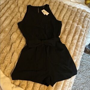 BANANA REPUBLIC Elegant Black Sleeveless Jumpsuit Size 8 NWT $108 Flattering